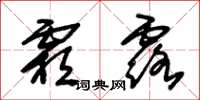 朱锡荣霜露草书怎么写