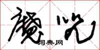 朱锡荣魔咒草书怎么写