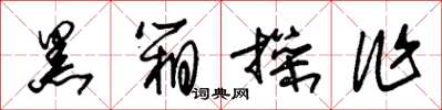 朱锡荣黑箱操作草书怎么写