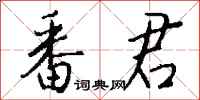 钱沛云番君行书怎么写