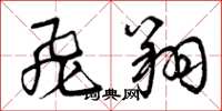 曾庆福飞翔草书怎么写