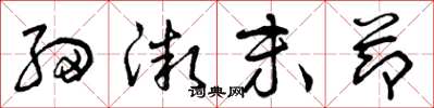 曾庆福细微末节草书怎么写