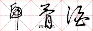 曾庆福虎骨酒草书怎么写