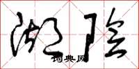 曾庆福湖阴草书怎么写