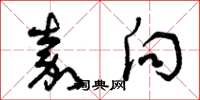曾庆福嘉向草书怎么写