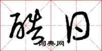 曾庆福酷日草书怎么写