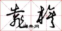曾庆福靠旗草书怎么写
