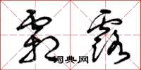 曾庆福霜露草书怎么写