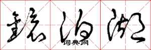 曾庆福镜泊湖草书怎么写