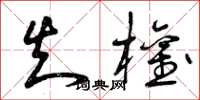 曾庆福知权草书怎么写