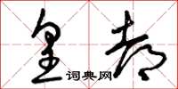 曾庆福皇都草书怎么写