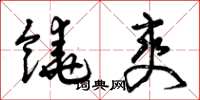 曾庆福饶爽草书怎么写