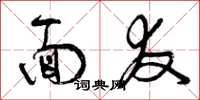 曾庆福面友草书怎么写