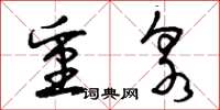 曾庆福重泉草书怎么写