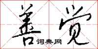 钱沛云善觉行书怎么写