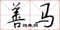 钱沛云善马行书怎么写