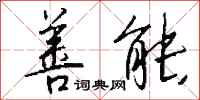 钱沛云善能行书怎么写