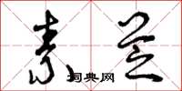 曾庆福素芝草书怎么写