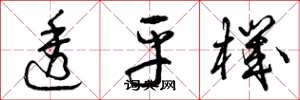 曾庆福透平机草书怎么写