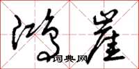 曾庆福鸿崖草书怎么写
