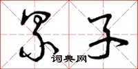曾庆福累子草书怎么写