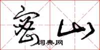 曾庆福密山草书怎么写