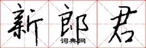 钱沛云新郎君行书怎么写