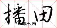 钱沛云播田行书怎么写