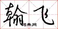 钱沛云翰飞行书怎么写