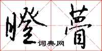 钱沛云瞪瞢行书怎么写