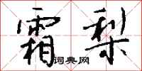钱沛云霜梨行书怎么写