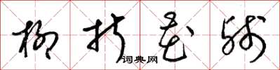 梁锦英柳折花残草书怎么写