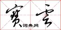 梁锦英宝云草书怎么写