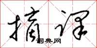 梁锦英摘译草书怎么写