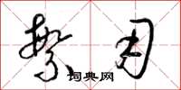 梁锦英繁用草书怎么写