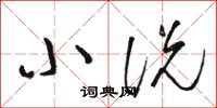 骆恒光小说草书怎么写