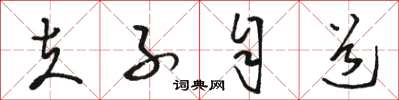 骆恒光夫子自道草书怎么写