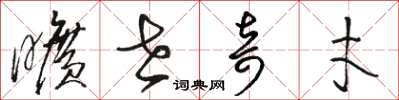 骆恒光旷世奇才草书怎么写