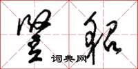 梁锦英竖貂草书怎么写