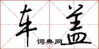 钱沛云车盖行书怎么写