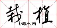 梁锦英栽植草书怎么写