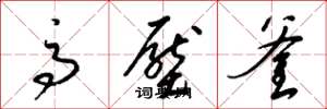 梁锦英高压釜草书怎么写