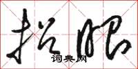 骆恒光招眼草书怎么写