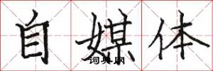 骆恒光自媒体楷书怎么写