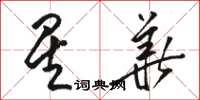 骆恒光星华草书怎么写