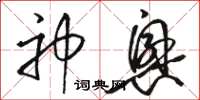 骆恒光神兴草书怎么写