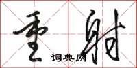 骆恒光重射草书怎么写