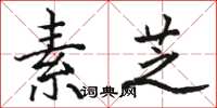 骆恒光素芝楷书怎么写