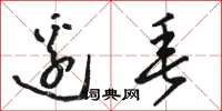 骆恒光边垂草书怎么写