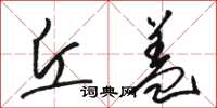 骆恒光丘盖草书怎么写